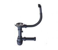 Сифон для мойки с большим выпуском боковой перелив 