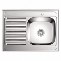 Мойка L 98060-6R из нержавеющей стали накладная 60х80 см Ledeme 0,6 правая