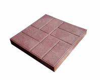 Плитка тротуарная полимернопесчаная 330х330х25 красная (9 шт/м2)