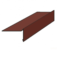 Планка торцевая 90/60/2000 полимерное покрытие коричневая 8017