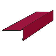 Планка торцевая 90/60/2000 полимерное покрытие вишневая 3005