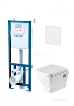 Инсталляция Santek+унитаз подвесной НЕО+сидение Soft Close кн.хром 