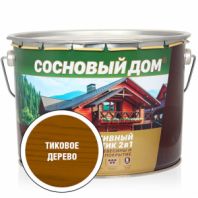 Состав декоративно-защитный для древесины Сосновый Дом ореховое дерево 9 л